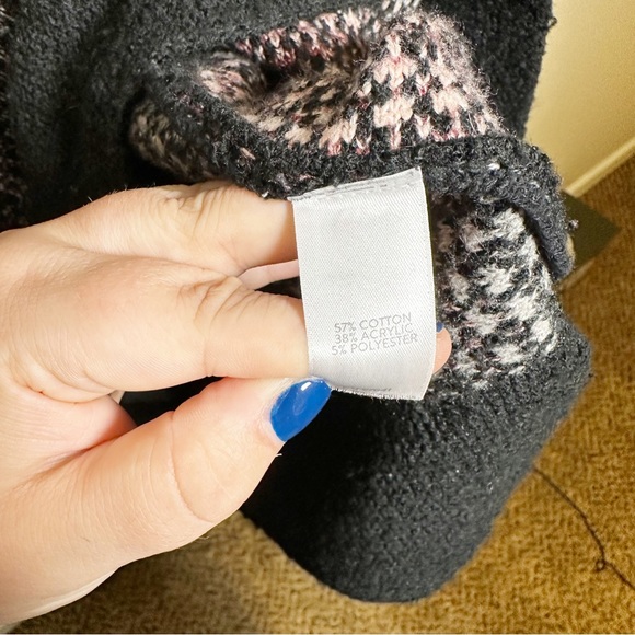 J.Jill PureJill Brown Black Marled Oversized Turtleneck Tunic Sweater - Picture 8 of 9